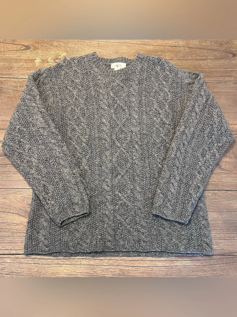 Vintage J. Crew Grey Wool Sweater Mens size Small